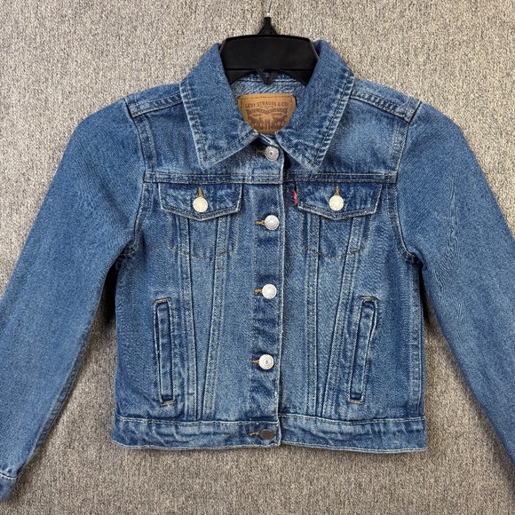Levi's Blue Denim Button Up Trucker Style Jacket Kids Size 4T **READ** - Picture 3 of 7